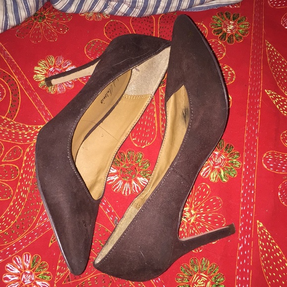 Suede Brown Heels - Picture 3 of 3